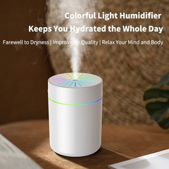 180ML USB Mini Humidifier Home Air Purifier Diffuser Cool Mist Black 1PC 80g