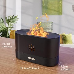 Colorful Flame Air Aroma Diffuser Humidifier, Upgraded 7 Flame Colors Noiseless