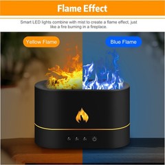250ml USB Air Humidifier Essential Oil Aroma Diffuser 3D Flame Mist Home Decor z
