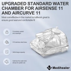 Upgraded 340ml Tubing Adapter Water Chamber for AirSense & Aircurve Humidifiers