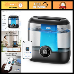 “6L Top Fill Cool Mist Humidifier for Large Rooms, 60-Hour Quiet Ultrasonic, Nig