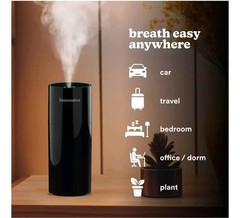 Homedics Breathe Better Portable Ultrasonic Humidifier USB Powered, Yellow
