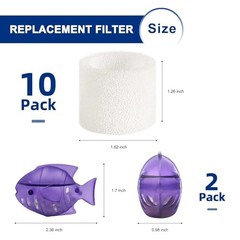 Top-Fill Humidifier Filter for Levoit, 10 Filters