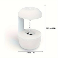 600ml Anti-Gravity Water Droplet Humidifier USB Quiet Cool Mist LED Night Light