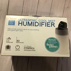 Crane ultrasonic cool mist humidifier personal size