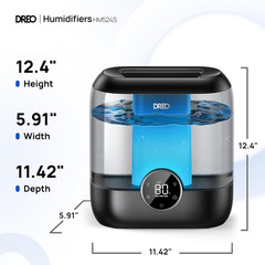 Smart Humidifiers for Bedroom, 6L Top Fill Supersized Cool Mist Humidifier for L