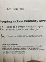 Westinghouse 1.18-Gallons Tabletop Cool Mist Humidifier BRAND NEW STILL IN BOX