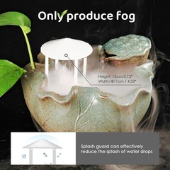 350ml/h Ultrasonic Mist Maker Fogger with Splash Guard for Elegant Water Feat…