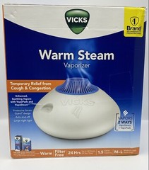 Vicks Warm Steam Vaporizer with Nightlight Vaporizer, 1.5 gallon capacity