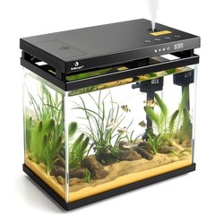 Smart Desktop Aquarium 2.3 Gal LED Light Humidifier Filter 3-Speed Pump Timer US