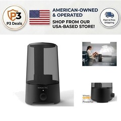 2.5L Cool Mist Humidifier – Adjustable Output, Ultra Quiet, Auto Shut Off, Black