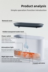 New Flame Humidifier Aromatherapy Machine Crystal Salt Stone Colorful Atmosphere