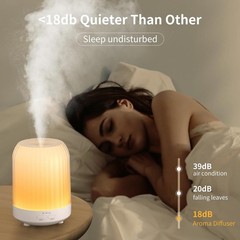 250ML Essential Oil Diffuser for Bedroom Quiet for Home w/ 7 LED Colors Timer US