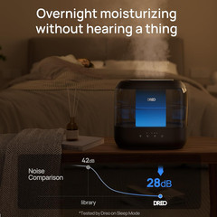 Humidifiers for Bedroom, 4L Top Fill for Large Room, 36H Runtime, 28 Db Quiet Su