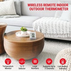 ThermoPro Indoor Outdoor Thermometer Wireless White In-outdoor