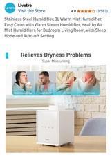 New Livatro Stainless Steel Humidifier Model # LVHD3001W
