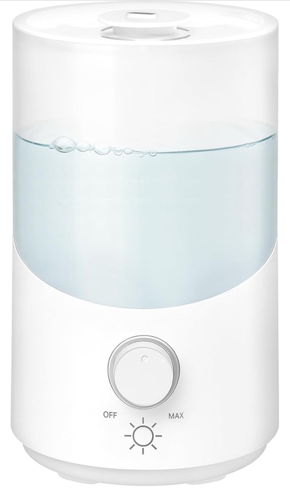 Cool Mist Humidifier for Bedroom, 3L Top Fill Ultrasonic Air Humidifier with Adj