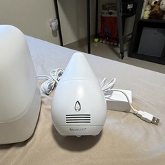 SpaRoom Table Top Compact Cool Mist Humidifier, White, Electrical, Night Light