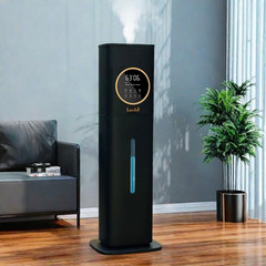 Humidificador Grande 8L Luz Nocturna Difusor Aceites Llenado Superior Negro