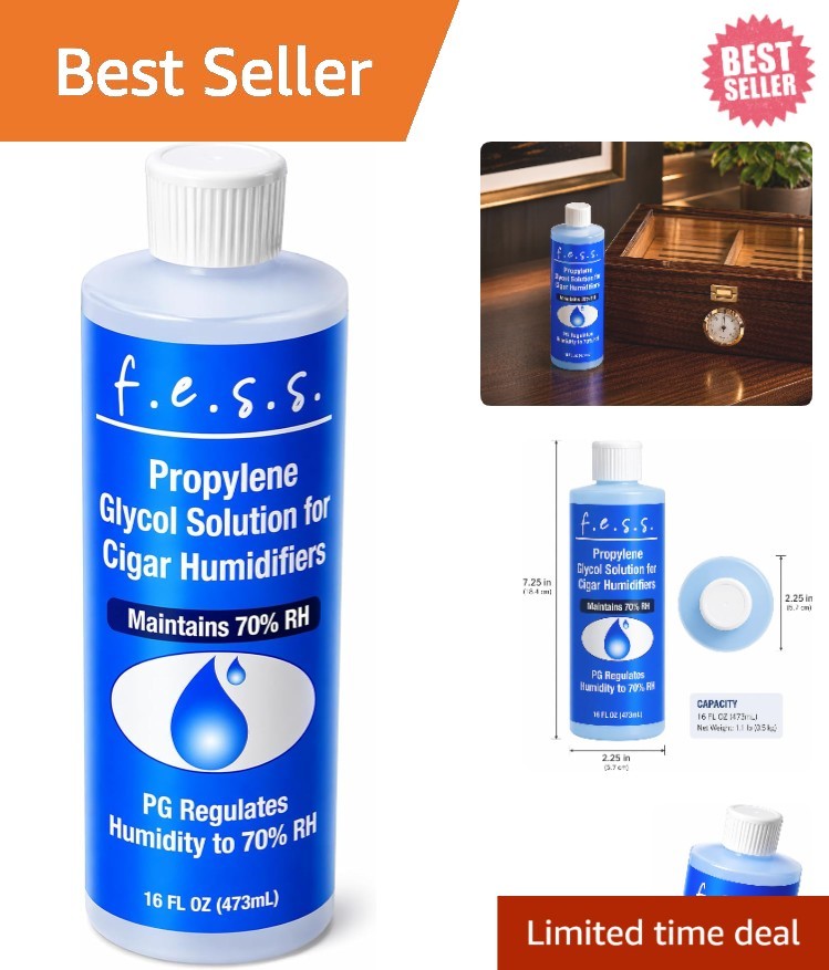 16 Oz Cigar Humidifier Solution – Propylene Glycol for Optimal Freshness