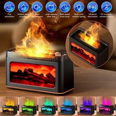 Flame Humidifier Ultrasonic Aromatherapy Essential Oil Diffuser with LED Light