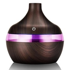 300ml Wood Grain Ultrasonic Humidifier Essential Oil Aroma Diffuser Cool Mist