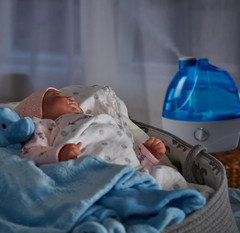 Humidificador Ultrasónico 2.2L Silencioso 360° para Bebé y Hogar