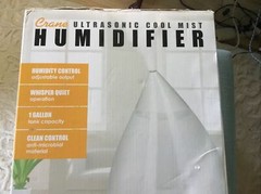 Crane EE-5306CW 4-in-1 Drop Ultrasonic Cool Mist Humidifier – Clear/White