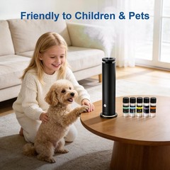 Waterless Scent Diffuser Starter 3.98 x 15.39 x 4.45 inches, Black