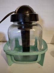 1960s Hankscraft Humidifier Model 202B 1-gallon Glass Jar Turquoise Stand Works