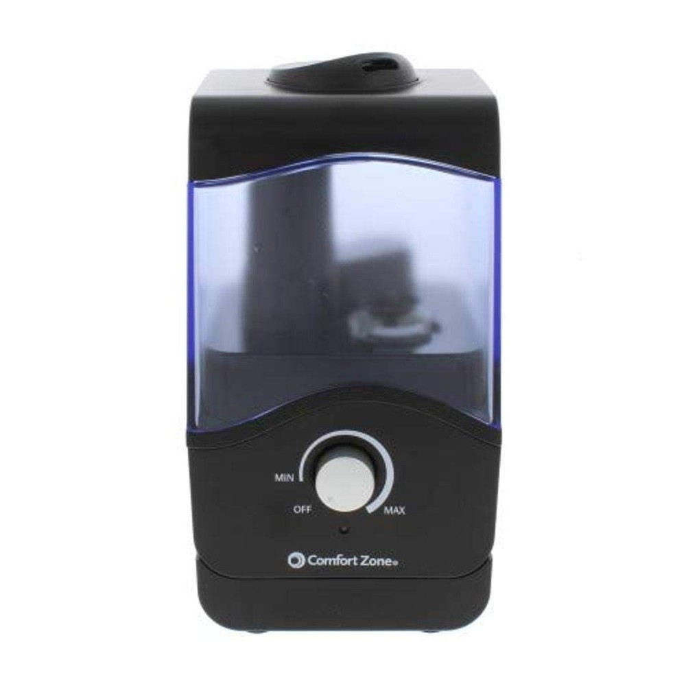 Comfort Zone CZHD10BK 0.15 Gallon Ultrasonic Aromatherapy Humidifier with Aut…