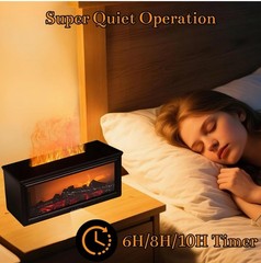 Fireplace Essential Oil Diffuser Flame Air Humidifier Mist Maker with Remote
