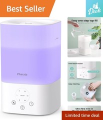 Versatile 3.5L Humidifier with Safe Auto Shut Off – Ideal for Baby & Relaxation