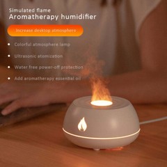 Flame Humidifier Aromatherapy Diffuser 7 Colors Light Home Air Humidifier 130ML