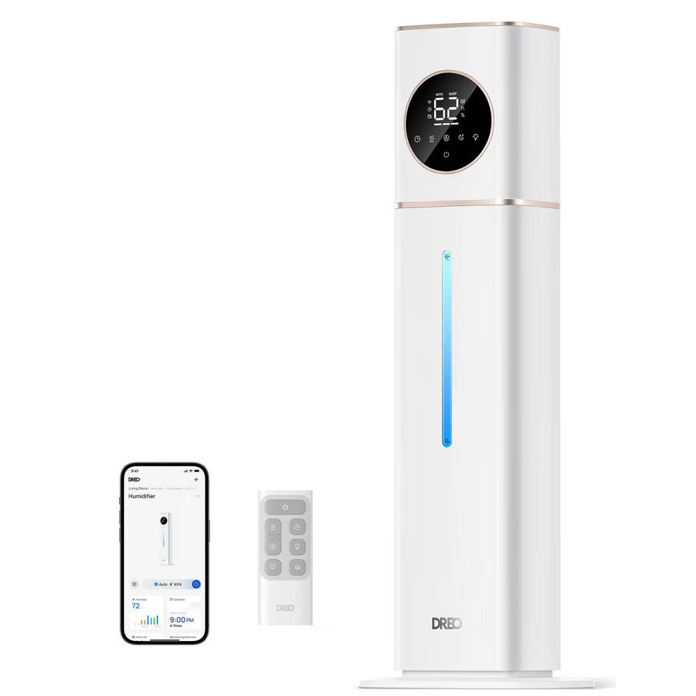 DREO Smart Ultrasonic Humidifier, 100H Runtime for Large Rooms – 3gal