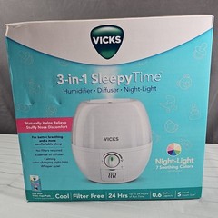 Vicks 3-in-1 Sleepy Time Humidifier Diffuser Nightlight, VUL500
