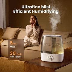 Humidificador con depósito Stay Clean de 6.5 L para habitaciones grandes, de baj