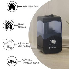 Comfort Zone CZHD10BK 0.15 Gallon Ultrasonic Aromatherapy Humidifier with Aut…
