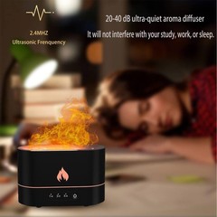 250ml LED Flame Essential Oil Diffuser Aroma Air Humidifier Bedroom Aromatherapy