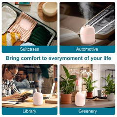 Portable USB Cool Mist Humidifier For Bedroom Office Car Travel Plants 220ml