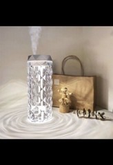 Crystal Lamp Humidifier Color Night Light Touch Lamp With Cool Mist Maker LED