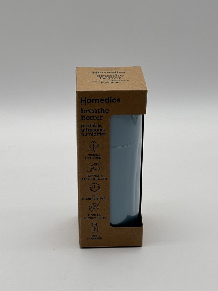 Portable Ultrasonic Humidifier USB Powered 10 Hr Run Time, Chambray