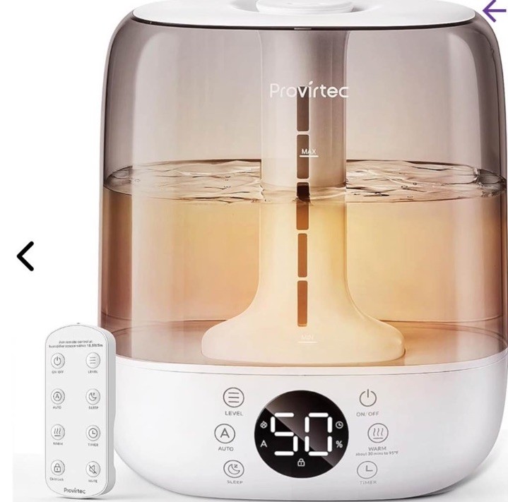 Provirtec 6L Self-Cleaning Humidifier for Large Room, Warm & Cool Mist NIB