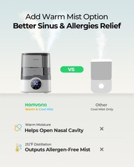 Top-Fill Humidifier for Bedroom Baby Nursery – 807ft²