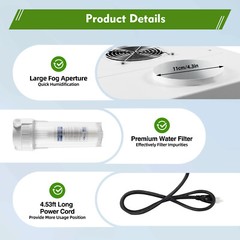 Ultrasonic Humidifier Industrial Commercial Agricultural Mist Cool Fog Maker