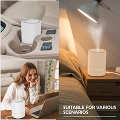 Difusor Aceites Esenciales 150ml USB Humidificador Aromaterapia Led 7 Colores