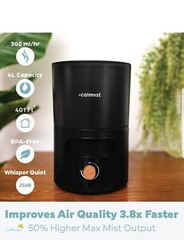 4L Calmyst Top Fill Humidifier With Essential Oil Diffuser and Auto Shut Off