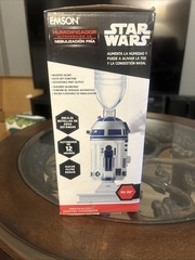 Emson R2-D2 Ultrasonic Tabletop Humidifier, Fits Water Bottles, Anti-Microbial