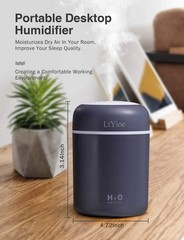 Portable Cool Mist Humidifier with Colorful Light – Auto Shut-Off & Quiet