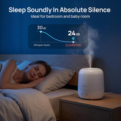 Humidifiers for Bedroom, 2L Cool Mist Humidifier, 24Db Quiet Sleep | 25H Runtime